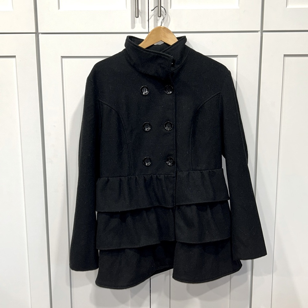 Rue 21 Black Dress Coat, XL